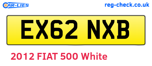 EX62NXB are the vehicle registration plates.
