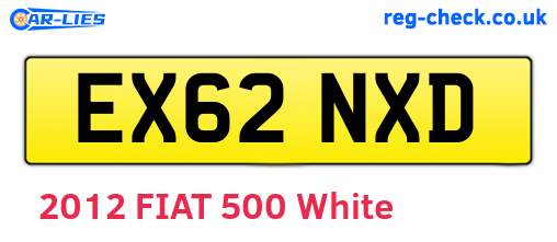 EX62NXD are the vehicle registration plates.