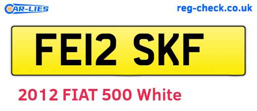 FE12SKF are the vehicle registration plates.