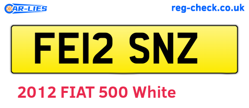 FE12SNZ are the vehicle registration plates.