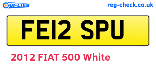 FE12SPU are the vehicle registration plates.