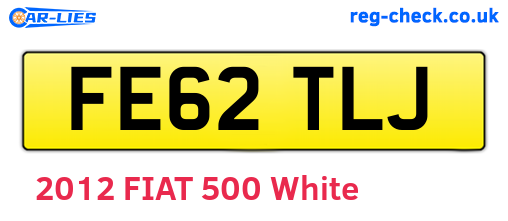 FE62TLJ are the vehicle registration plates.