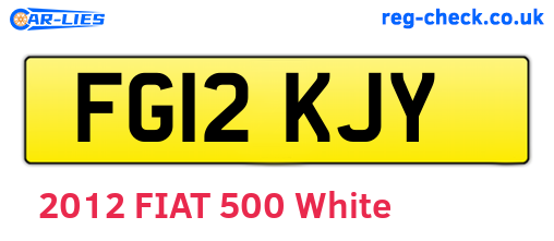 FG12KJY are the vehicle registration plates.