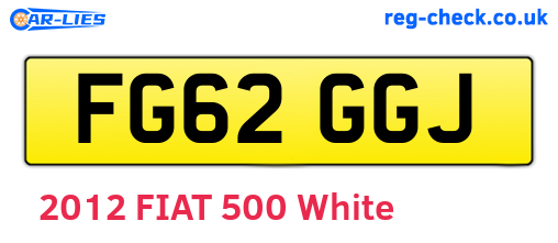 FG62GGJ are the vehicle registration plates.