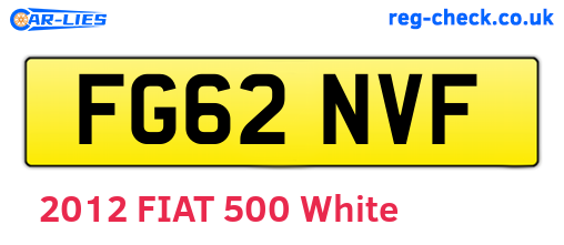 FG62NVF are the vehicle registration plates.