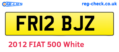 FR12BJZ are the vehicle registration plates.