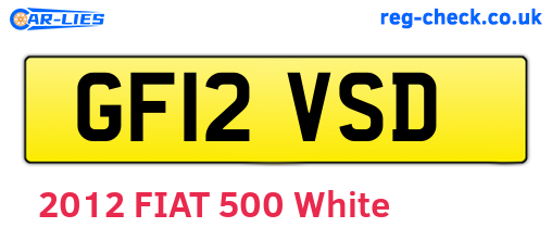 GF12VSD are the vehicle registration plates.
