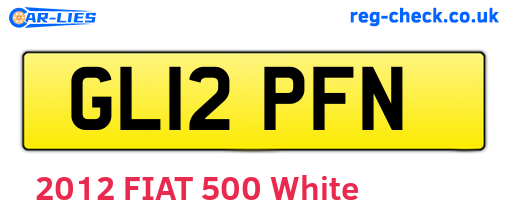 GL12PFN are the vehicle registration plates.