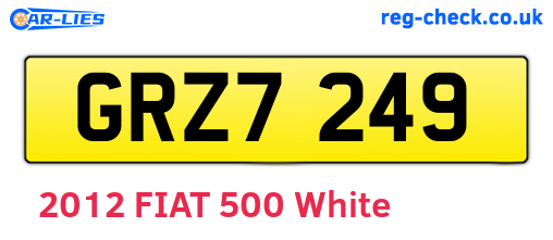 GRZ7249 are the vehicle registration plates.