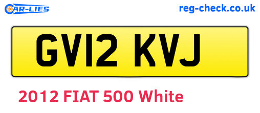 GV12KVJ are the vehicle registration plates.