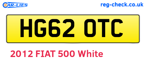 HG62OTC are the vehicle registration plates.
