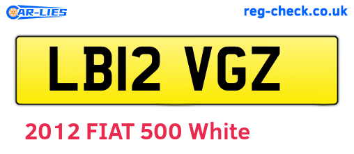 LB12VGZ are the vehicle registration plates.