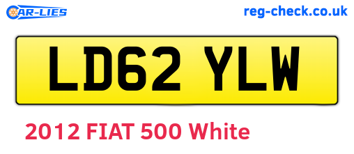 LD62YLW are the vehicle registration plates.