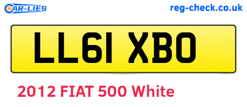 LL61XBO are the vehicle registration plates.