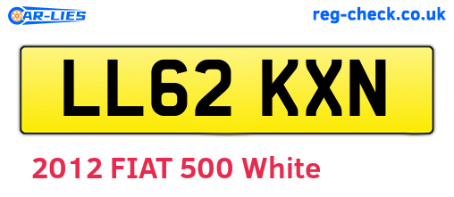 LL62KXN are the vehicle registration plates.