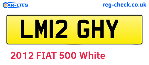 LM12GHY are the vehicle registration plates.