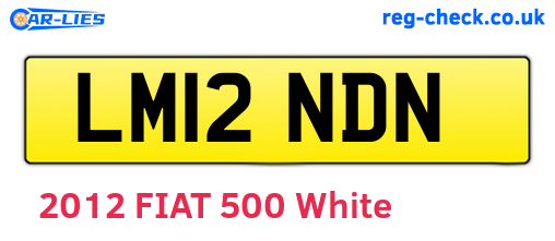 LM12NDN are the vehicle registration plates.