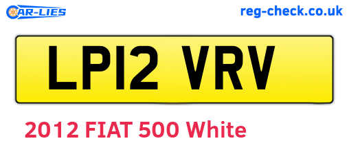 LP12VRV are the vehicle registration plates.