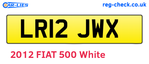 LR12JWX are the vehicle registration plates.