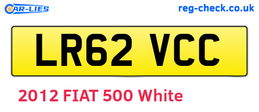 LR62VCC are the vehicle registration plates.