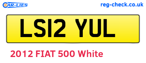 LS12YUL are the vehicle registration plates.