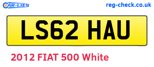 LS62HAU are the vehicle registration plates.