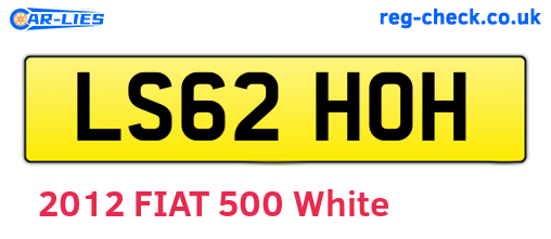 LS62HOH are the vehicle registration plates.