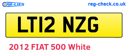 LT12NZG are the vehicle registration plates.