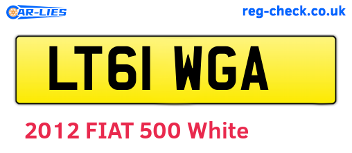 LT61WGA are the vehicle registration plates.
