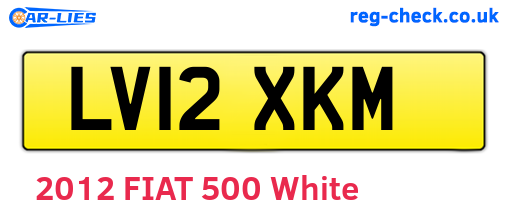 LV12XKM are the vehicle registration plates.