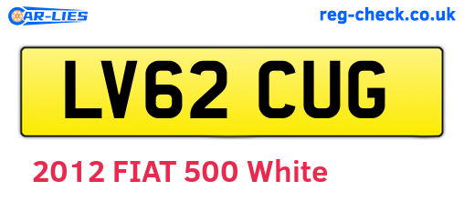 LV62CUG are the vehicle registration plates.