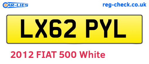 LX62PYL are the vehicle registration plates.