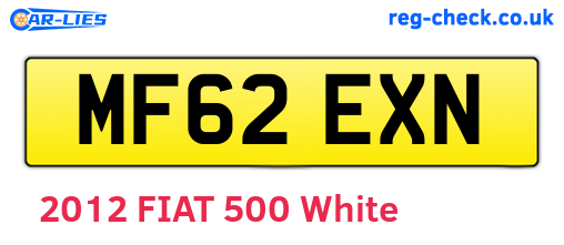 MF62EXN are the vehicle registration plates.
