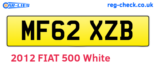MF62XZB are the vehicle registration plates.