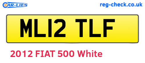 ML12TLF are the vehicle registration plates.