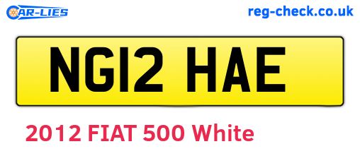 NG12HAE are the vehicle registration plates.