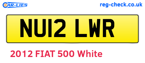 NU12LWR are the vehicle registration plates.