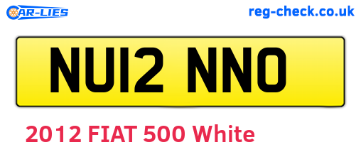 NU12NNO are the vehicle registration plates.