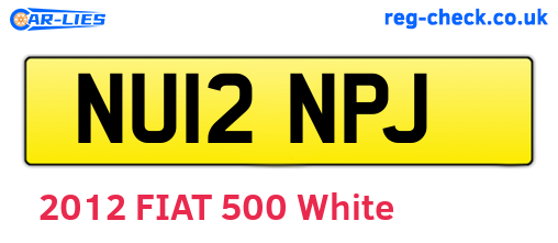 NU12NPJ are the vehicle registration plates.