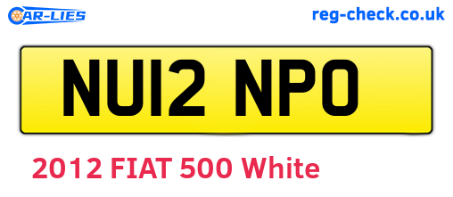 NU12NPO are the vehicle registration plates.