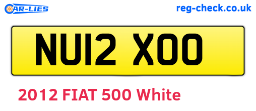 NU12XOO are the vehicle registration plates.