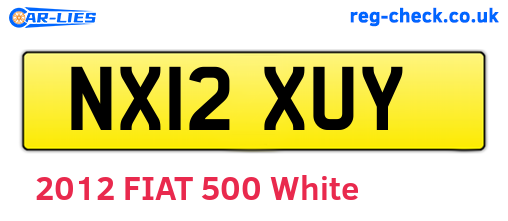 NX12XUY are the vehicle registration plates.