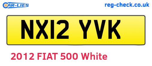 NX12YVK are the vehicle registration plates.