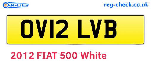OV12LVB are the vehicle registration plates.