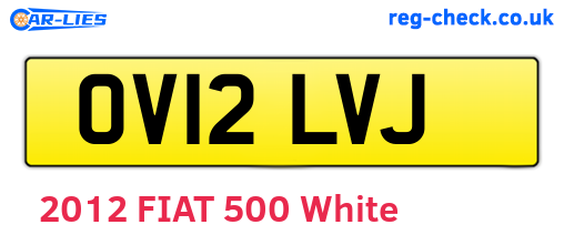 OV12LVJ are the vehicle registration plates.
