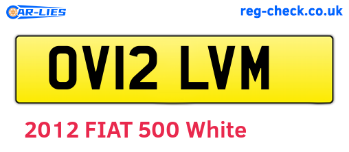 OV12LVM are the vehicle registration plates.