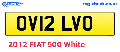 OV12LVO are the vehicle registration plates.