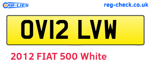 OV12LVW are the vehicle registration plates.