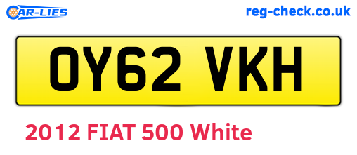 OY62VKH are the vehicle registration plates.