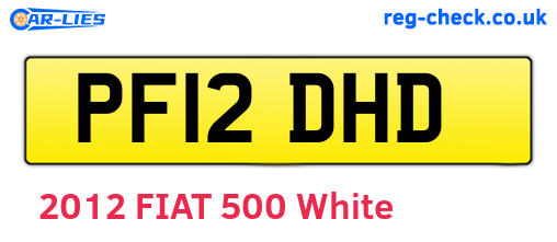 PF12DHD are the vehicle registration plates.